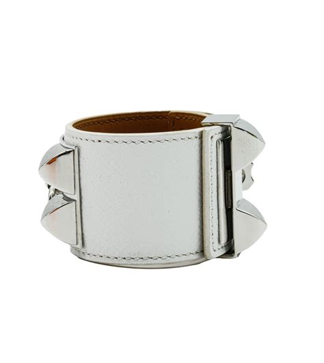 hermes cdc white and gol|Hermes bracelets for women.